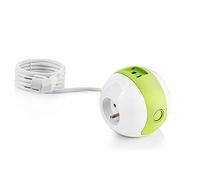 Watt & Co MP-WATTBALL04 Multiprise 1 x 16A + 1 x 6A + USB 2,1 mA Vert WCO_WATTBALL04