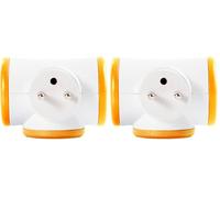 Watt&Co - Triplite rotative Orange 3x16A (Lot de 2)