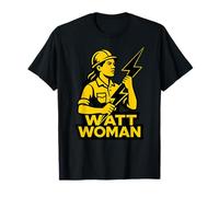 Watt Femme Électricien Femelle Power Worker Lightning Bolt T-Shirt