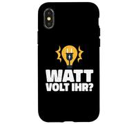 Watt Volt Votre Compagnon électricien et apprenti Disant Coque pour iPhone X/XS