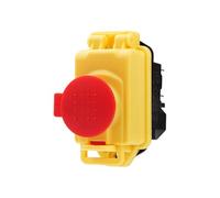 Wattive Interrupteur de sécurité pour machine KJD17B 5 broches 250 V 16 A Interrupteur électromagnétique pour machine Interrupteur à bouton-poussoir IP55 Interrupteur étanche Interrupteur encastrable