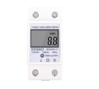 Wattmètre à affichage numérique LCD monophasé à deux fils, AC 230V, consommation d'énergie, compteur électrique kWh 50Hz Din Rail DDS662