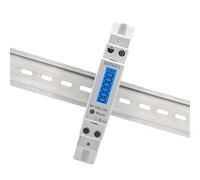Wattmètre monophasé rétro-éclairé, puissance à affichage numérique LCD, compteur de consommation KWh 60A 110V 230VAC 50Hz Watt Din Rail, compteur d'énergie