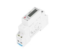 Wattmètre numérique monophasé 1P, consommation d'énergie analogique, kWh AC 220V 50Hz 60Hz 60A, Rail DIN LCD