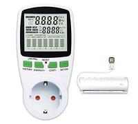 Wattmètre Prise Compteur D'Énergie, Mesure Consommation Electrique, Consommation D'énergie Mètre, Affichage numérique Clair, Moniteur d'utilisation d'électricité pour appareils électroménagers