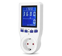 Wattmètre Prise Compteur d'énergie Numérique, Consommation d'énergie Mètre Contrôleur de Consommation Electrique, Compteur de Courant électrique avec Écran LCD Surcharges de Protection Maximum 3680W