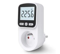Wattmetre Prise Consommation Electrique, Prise Compteur d'Énergie Wattmètre Rétroéclairage LCD, Mesure Consommation Electrique Tension Actuel kWh, Compteur Électrique 3680W Protection Contre Surcharge