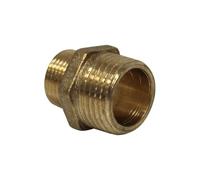 Watts - Raccord laiton à visser - Mamelon Laiton Réduit 1/2"-3/8"(15/21-12/17)