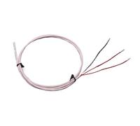 WATTSBVD Capteur RTD PT100 de Type Mini 3 Fils de Couleur Blanche, résistance Thermique 3 x 30 mm, avec Gaine en tétrafluoro, thermistance(10 pcs sensors)