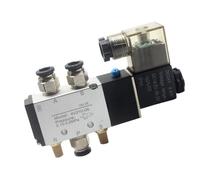 WATTSBVD Électrovanne pneumatique à Simple Bobine 4v210-08, 2 Positions, 5 Voies, 12 V, 24 V, 110 V, 220 V(with 4mm Fitting,AC380V)