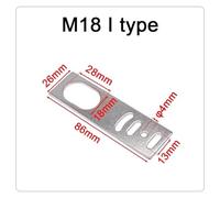 WATTSBVD Support de capteur d'approche M8 M12 M18 M30 SN04 Support de commutateur de capteur Support de commutateur de proximité en métal(M18 I Type)