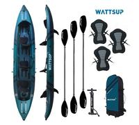 WattSup COD 3 Personnes Kayak Set Gonflable Drop-Stich Kanu Bateau Kayak Pagaie