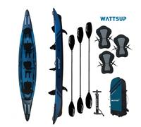 WattSup Torpille 3 Personnes Kayak Set Gonflable Dropstich Kanu Bateau Pagaie