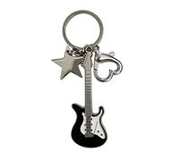 WaTudouYe Y2k Porte-clés en forme de guitare pentagramme étoile pour Woweet Cool Tendance Mode Pendentif Porte-clés Vintage Accessoires esthétiques Cadeau