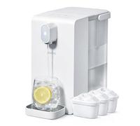 Watus Distributeur eau chaude, distributeur instantané avec filtration et chauffage, 3 cartouches filtrantes. Filtrez l'eau pour réduire le calcaire, le chlore, le plomb.