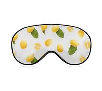 WatYellow Lemon Fruit Summer Pattern Sleep Mask Eye Eyepatch Eyeshade with Elastic Strap Cover Sleeping for Men Women Kids
