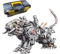 Wauvmoss Kits de Puzzle 3D en métal pour Adultes : construisez Votre Propre Tigre mécanique, Kits d'artisanat fascinants pour Adultes et Kits de maquettes pour Un Assemblage 3D Complexe (argenté)