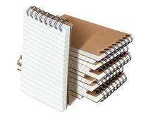 wavamawa Lot de 12 petits carnets à spirales de 7,6 x 12,7 cm, mini carnet de notes de style bureau, petit bloc-notes de poche, bloc-notes pour la maison, l'université, le travail ou l'école - Papier