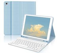 WAVATA Clavier pour iPad 9.7" 6ème/5ème Génération 2018/2017, Étui Clavier pour iPad Pro 9.7, Air 2/1 Magnétique Amovible Français AZERTY Layout, Blau