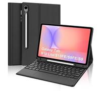 WAVATA Clavier pour Samsung Galaxy Tab S10 Lite AI Tablet 10.9" 2025/S10 FE/S9 FE 10.9" avec Pavé Tactile, Étui Clavier pour Tab S10 Lite Magnétique Détachable Français AZERTY Layout, Noir