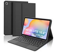 WAVATA Clavier pour Samsung Galaxy Tab S6 Lite 10.4 Pouces 2024/2022/2020 avec Pavé Tactile, Étui Clavier pour Tab S6 Lite Magnétique Amovible Français AZERTY Layout Bluetooth, Noir