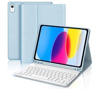 WAVATA Coque Clavier pour iPad A16 11Ème Generation 11" 2025/iPad 10e Generation 10.9" 2022, Étui Keyboard Bluetooth Magnétique Détachable AZERTY Layout, Bleu