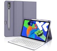 WAVATA Coque Clavier pour Lenovo Idea Tab Pro 12.7 Pouces 2025, Étui Clavier pour Lenovo Idea Tab Pro Magnétique Détachable Bluetooth Français AZERTY Layout, Violet