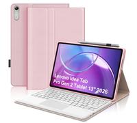 WAVATA Coque Clavier pour Lenovo Idea Tab Pro Gen 2 Tablet 13" 2026, Rose