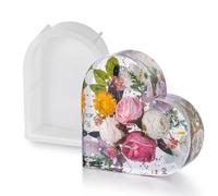WAVDSYB Grands moules en résine, moules en silicone pour résine époxy profonde pour la conservation des fleurs, mariage, cadeau de Saint-Valentin, décoration d'intérieur (cœur)
