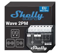 Wave 2PM - Module interrupteur sans fil Z-Wave 868,4 MHz,2 canaux - 16A,Compteur consommation électrique,Éclairage connecté,Passerelle Z-Wave requise,Horaires & Scenes intelligentes