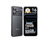 Blackview Wave 7C Téléphone Portable Android 16 Smartphones,16Go+64Go/2To,32MP+13MP,5000mAh,6.56" Smartphon Pas Cher 4G Dual SIM,Noir Noir Fantôme