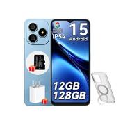 Blackview Téléphone portable WAVE 9C 6,56" 12Go+128Go 13MP+8MP 5000mAh Android 15 Dual SIM Bleu