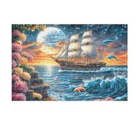 Wave Ancient Sailing Ship Puzzle 1000 Pièces pour Adultes Educa Qualité Supérieure Premium 3D Décoration Intérieure Cadeau Unique Famille 1000 PCS
