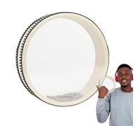Wave Bead Drum - Tambour de mer | Instrument de Coquille en bois dur portatif à percussion de du son, outil sonore de vague de l'océan relaxant double face pour la thérapie de méditation et