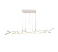 Wave Chandelier LED Spiral Pendant Lamp Kitchen Island Lighting Fixture, 51.18 in Hanging Chandeliers Linear Suspension Lamps for Dining Living Room Bedroom
