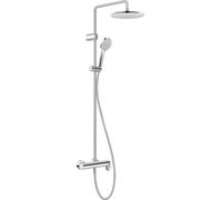 Duravit Colonne de douche en applique Wave WA4280007010 – mitigeur monocommande, chrome, douchette