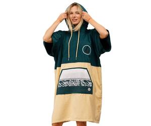 WAVE HAWAII 4020 COTTON VELOUR Poncho 2021 green/beige