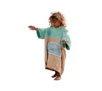 WAVE HAWAII Kids-Poncho de surf Coton écologique pour les tailles de 90 à 150 cm pour la natation, la plage, le surf, poncho de douche, poncho de surf pour enfants, garçons, filles (Vert)