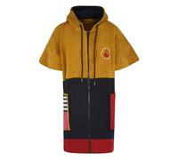 WAVE HAWAII Poncho de bain Dusty - 60 % viscose en bambou et 40 % coton - Pour les tailles de 160 à 190 cm - Aide à la natation - Plage - Surf - Serviette de bain avec capuche, noir, marron, rouge, L