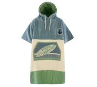 WAVE HAWAII Poncho de Bain Femmes & Hommes Curitiba | L 170-200 cm | Poncho de Surf 100% Coton | Serviette-Poncho en Éponge Ultra Absorbante | Changement Facile à la Plage