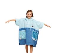 Wave Hawaii - Kid's Poncho Maxi Cv - Poncho surf - XS - hellblau / blau