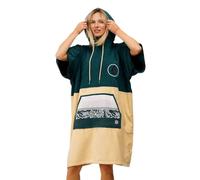 WAVE HAWAII - Poncho Petrol de Bain Adulte Unisexe pour Tailles de 155 à 185 cm - Surf et Plage - 100% Coton - Taille M