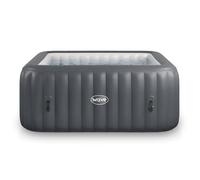 Wave Pacific Bain à remous Gonflable - Spa de Jardin extérieur Gris foncé pour 4 Personnes, Chauffage Rapide à 40 °C, Filtration WaveFlow, Jets de Massage AquaBubble