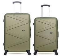 wave paris - lot de 2 - valise grand format et valise weekend amazone - kaki kaki G