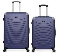 wave paris - lot de 2 - valise grand format et valise weekend congo - marine marine G