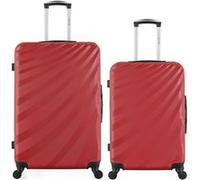 wave paris - lot de 2 - valise grand format et valise weekend danube - bordeaux bordeaux G