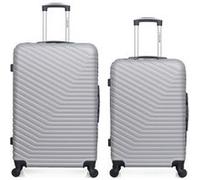 wave paris - lot de 2 - valise grand format et valise weekend lena - gris gris G