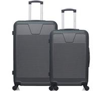 wave paris - lot de 2 - valise grand format et valise weekend selenga - gris fonce gris fonce G