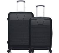 wave paris - lot de 2 - valise grand format et valise weekend selenga - noir noir G