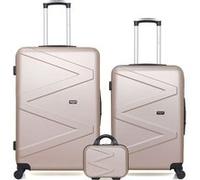 WAVE PARIS - Lot de 2 - Valise weekend et valise cabine AMAZONE beige G
